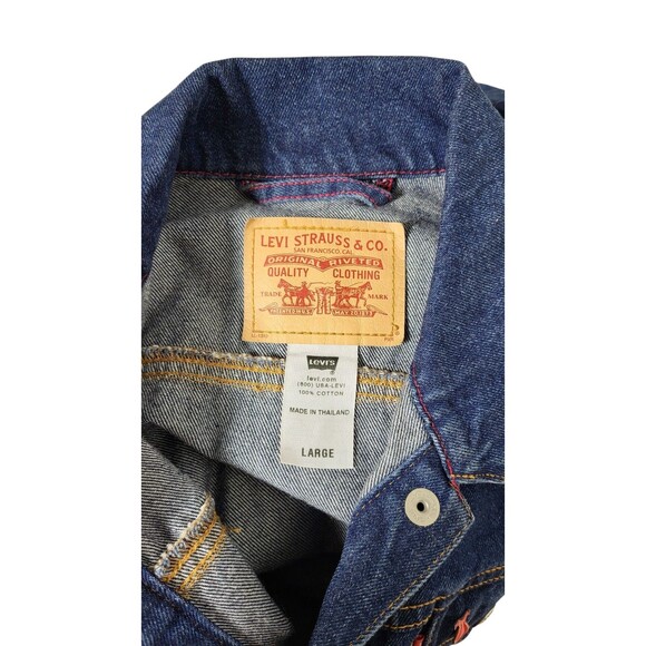 Levi Strauss & Co Denim Trucker Snap Front Jean Jacket Women's Size Large - Picture 7 of 10